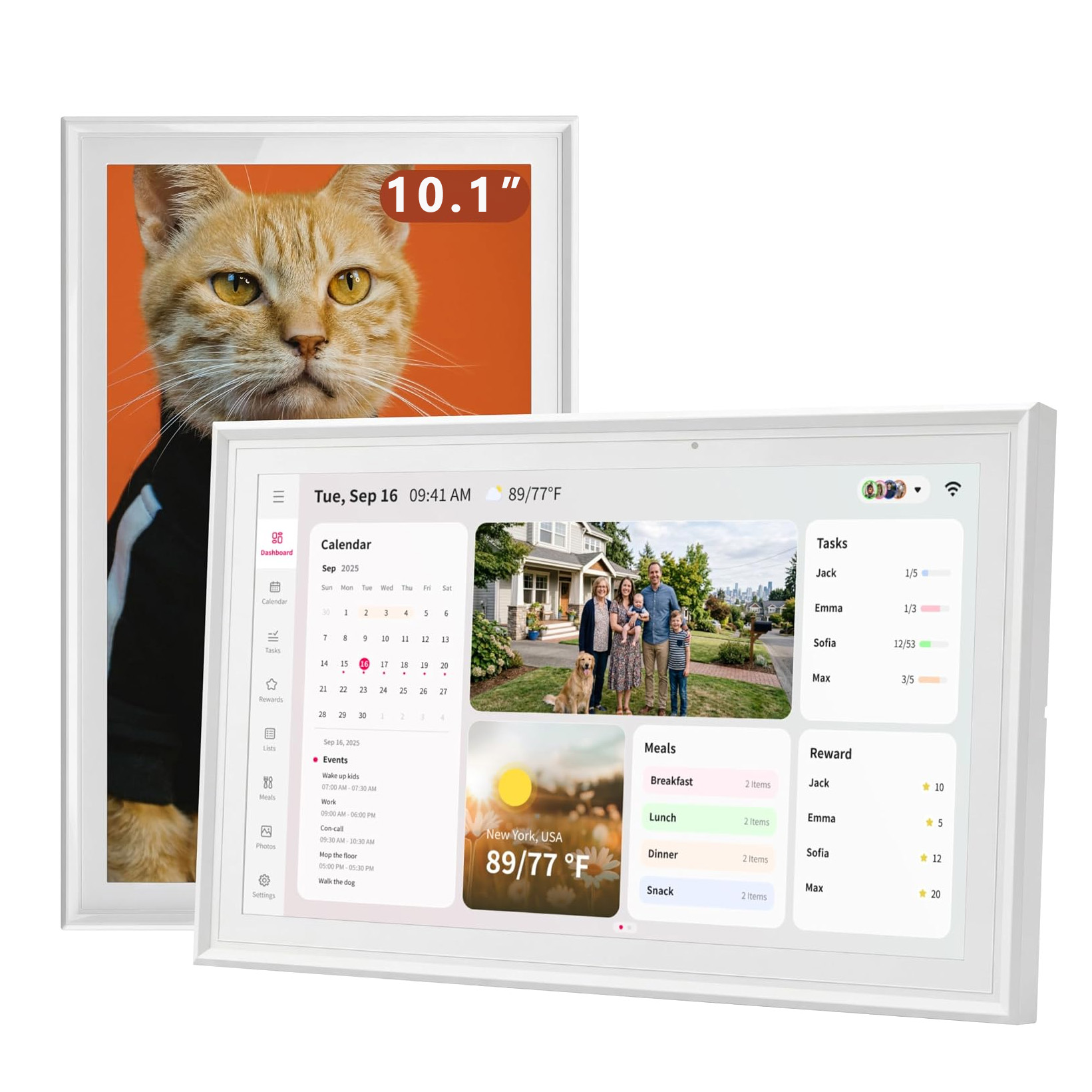 Digital Photo Frame Wifi - AHXJKA10.1-дюймовая сенсорная цифровая фоторамка с Wi-Fi,