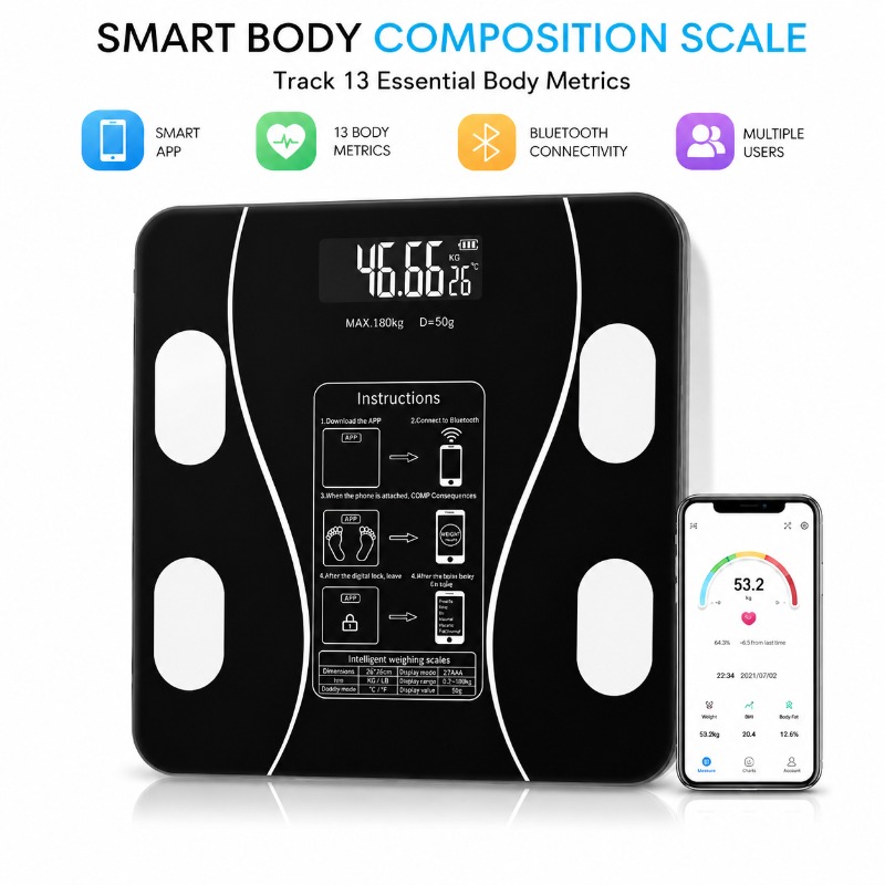 Body Fat Scale Smart - Умные Bluetooth-весы для измерения жира в