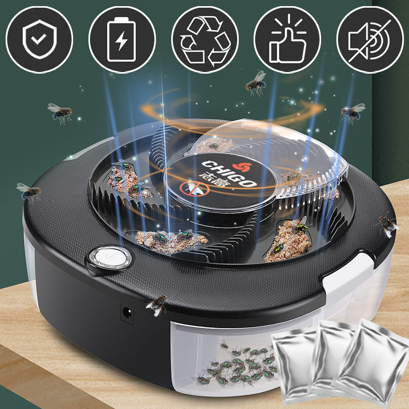 Kitchen Electronics Gadgets - Мухоловка перезаряжаемая/USB электрическая ловушка для мух