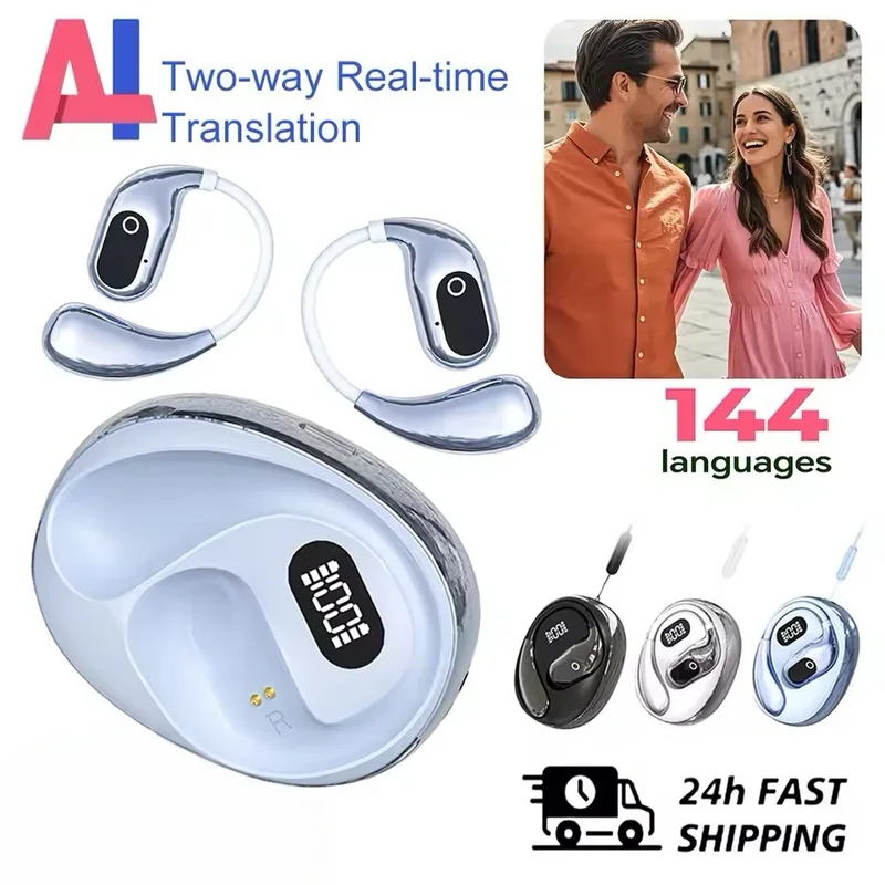 Portable Translator Device - Наушники-переводчики XG99, 144 языка, беспроводные, с