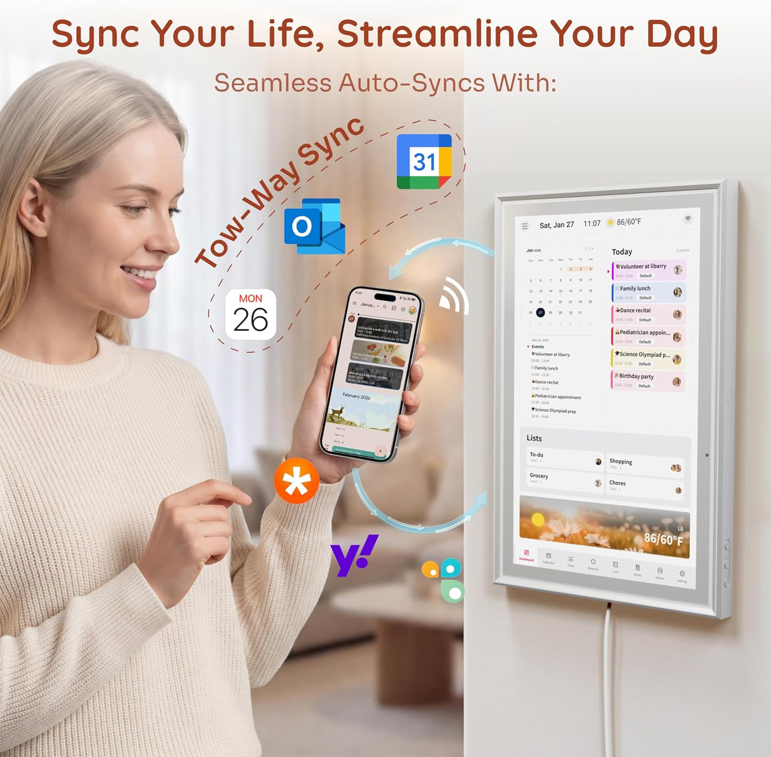AHXJKA10.1-дюймовая сенсорная  – обзор и цена Digital Photo Frame Wifi