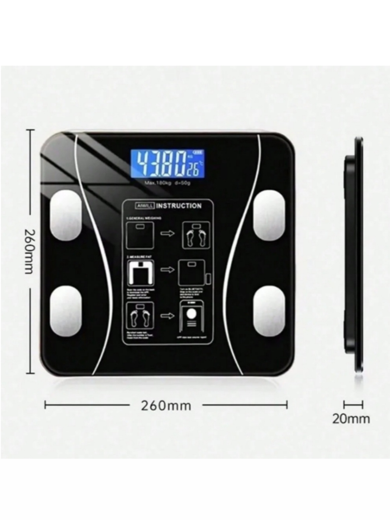 Высокоточные USB-перезаряжаемы – обзор и цена Body Fat Scale Smart