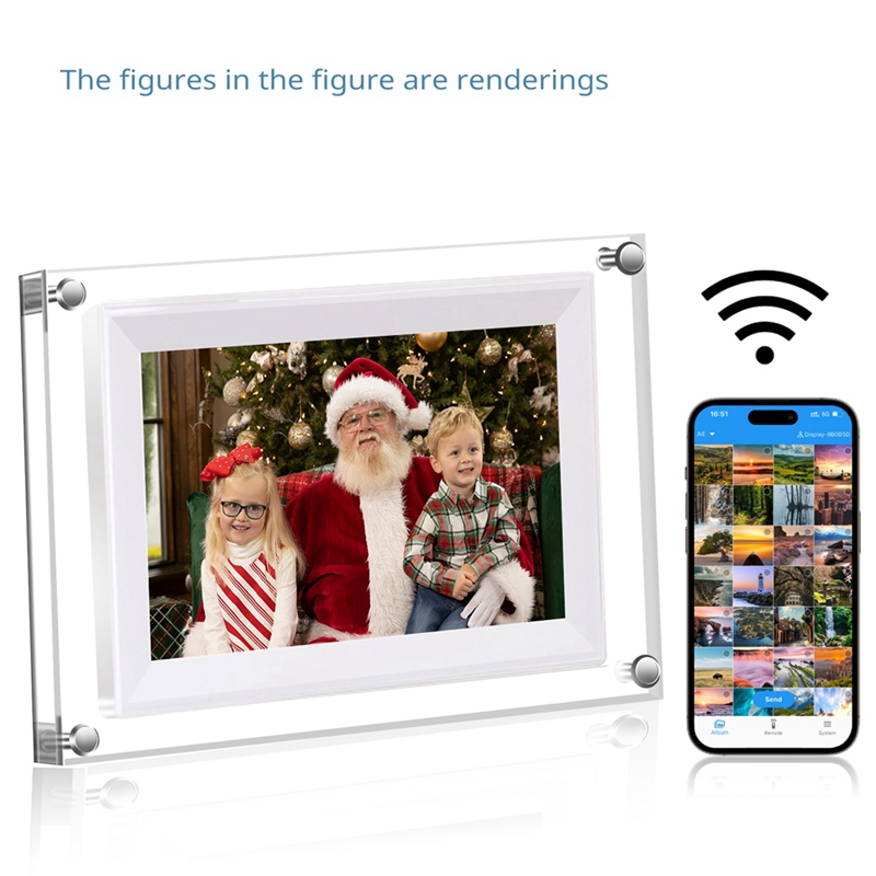 Новая 7-дюймовая прозрачная ак – обзор и цена Digital Photo Frame Wifi