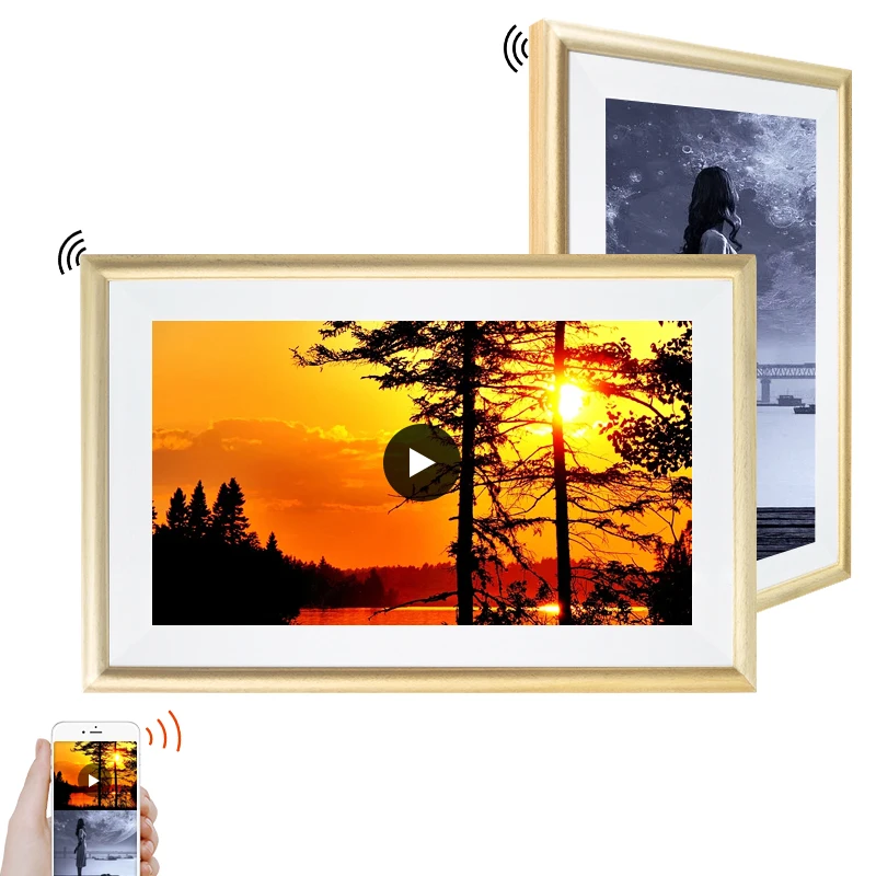 32-дюймовая квадратная деревян – обзор и цена Digital Photo Frame Wifi